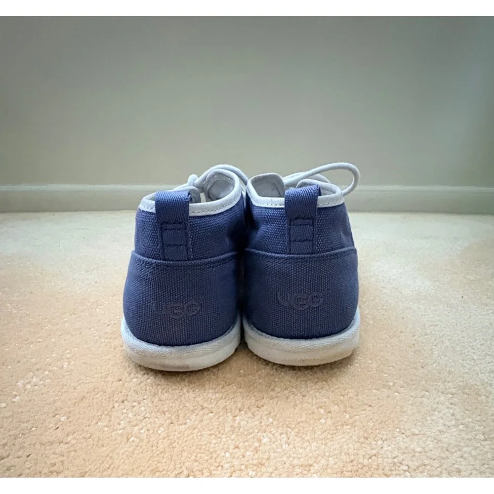 UGG Men Casual Chukka Boots Blue‎ Canvas Lace Up Comfortable Ankle Shoes Size 10